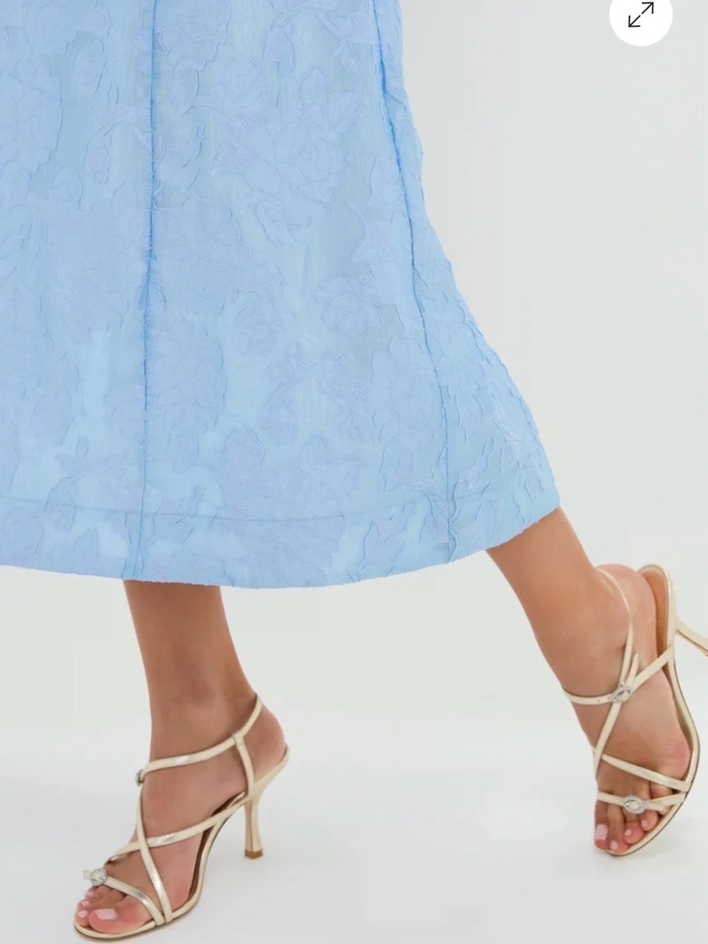 Ice Blue Jacquard Inez Maxi Dress - Picture 6 of 6